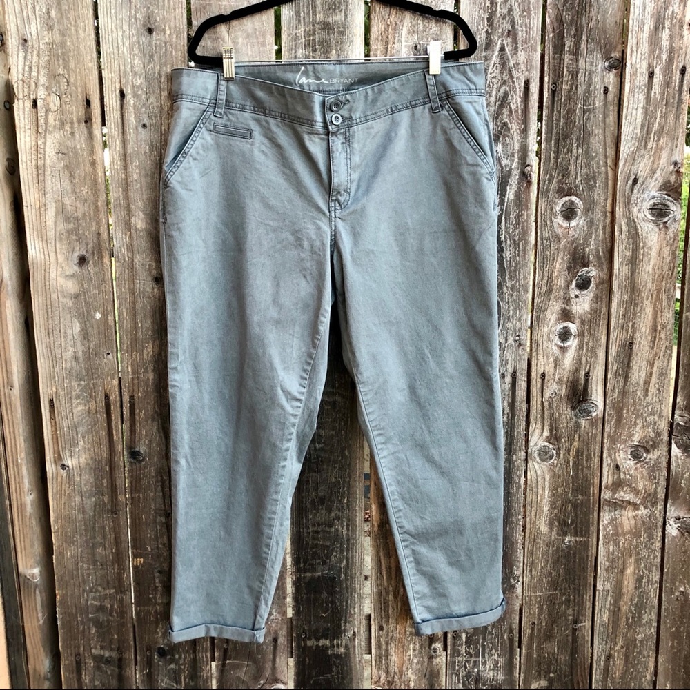 Lane Bryant gray cropped pants